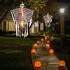Halloween Decoration Stained with Blood Glowing Skull Hanging Ghost House External Hanging Ghost Decoration Haunted House Scene