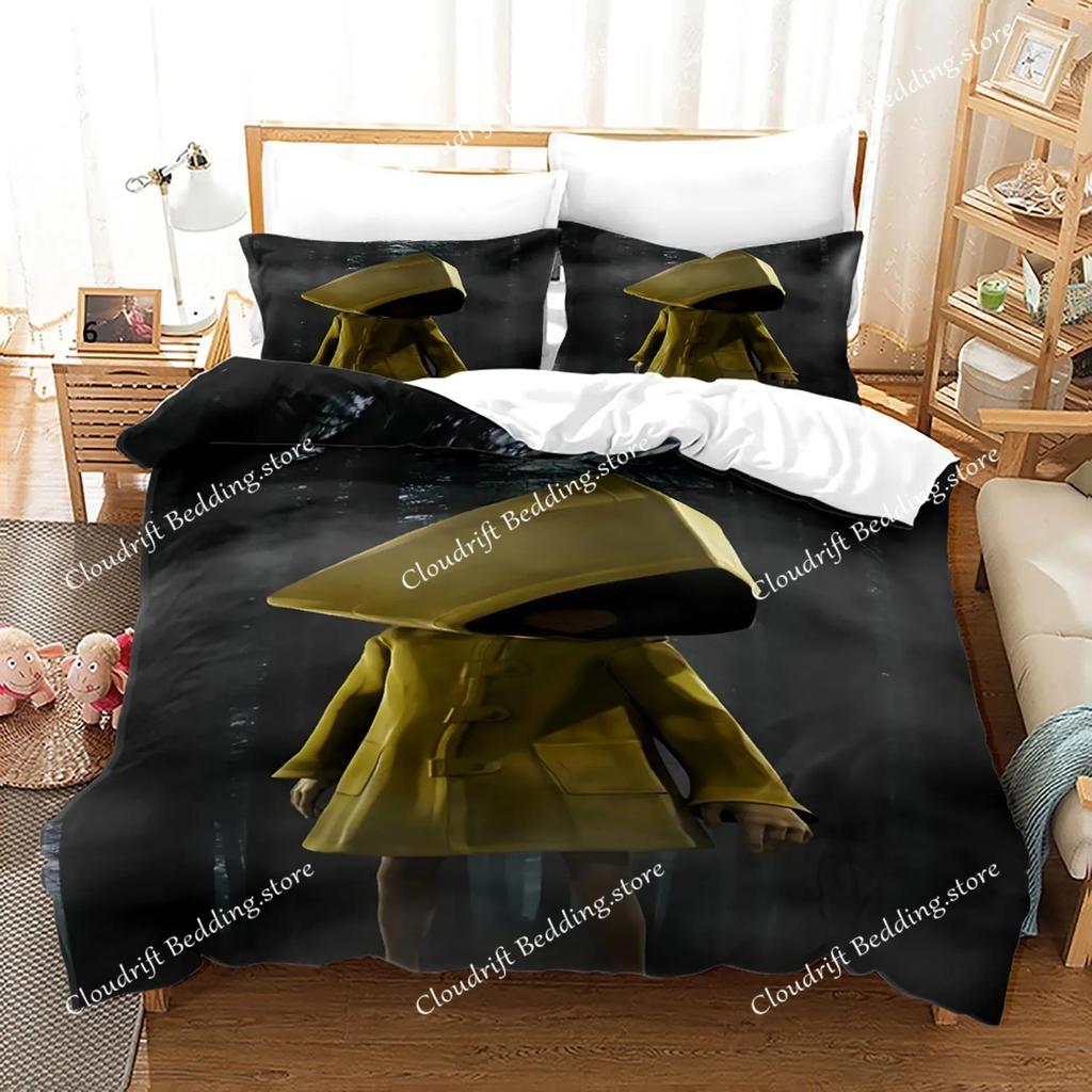 Little Nightmares Bedding Set Single Twin Full Queen King Size Bed Set Adult Kid Bedroom Duvet Cover Sets 3D Anime Bed Sheet Set