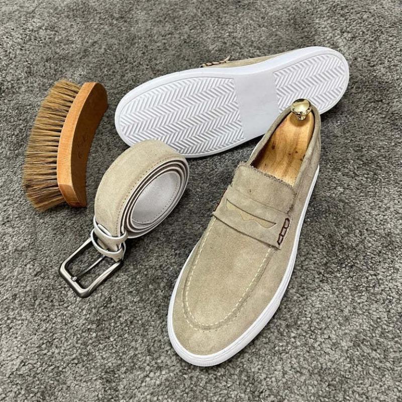 Fashion Business Men's Suede Leather Casual Shoes Autumn New Comfortable Flats Shoes Loafers Classic Men Platform Walking Footwear 38-48