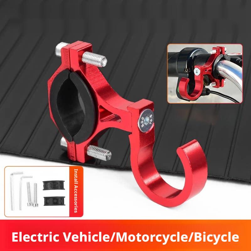 SEAMETAL Electric Scooter Hook Aluminum Alloy Handlebar Crossbar Double Hook Holder Universal Hanger Hook For Motorcycle Bike