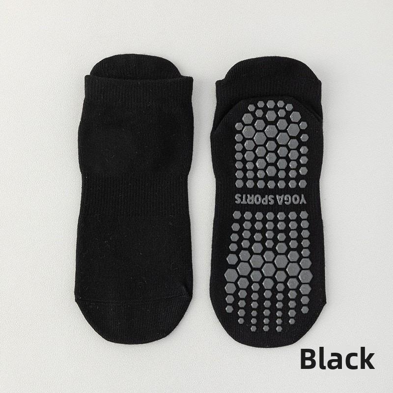 5 Pairs of Women's Spring and Autumn Cotton Non Slip Indoor Fitness Jump Yoga Sports Socks