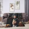 Mads Mikkelsen Blankets  Camping Flannel Bedding Throws For Couch Chair Warm Soft Design Quality Bedspread Gift Idea