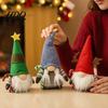 Nordic Style Holiday Decor Plush Christmas Gnome Scandinavian Dwarf Doll Ornament Swedish Tomte Farmhouse Handmade Fabric Dolls Tiered Tray