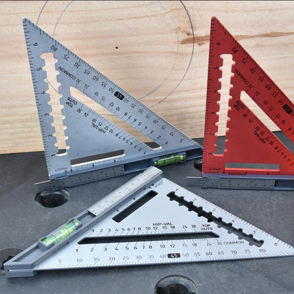 

Высокоточная треугольная линейка из углеродистой стали, съемная регулировка угла, деревообрабатывающая треугольная линейка темно-серого