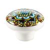 Boho Style Ceramic Cabinet Knobs Hand Painted Multicolor Pattern Cabinet Knobs for Cabinets Cupboard Kitchen