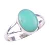 Pierre Précieuse Chrysoprase Naturelle Fait Main Argent Sterling Massif 925 Bague T.10 K5O15