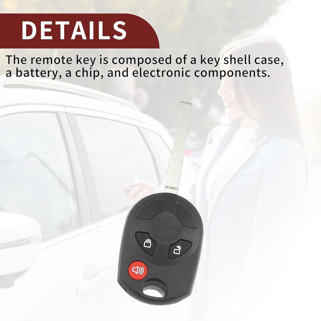 Keyless Entry Remote for Ford Escape 2013-2019 315Mhz OUCD6000022 3 Button Reusable | Control Replacement Car Key Fob 1 Pcs