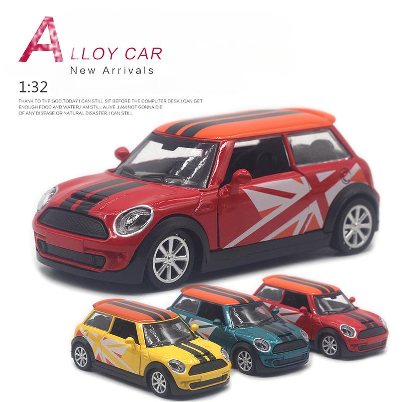 1:32 Mini Cooper Classic car Alloy Model Diecast Metal Car Vehicles Model Simulation Miniature Scale Kids Toys Gifts