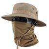Camouflage Tactical Bucket Hat Set - Outdoor Fishing & Sun Protection Breathable Hat for Men