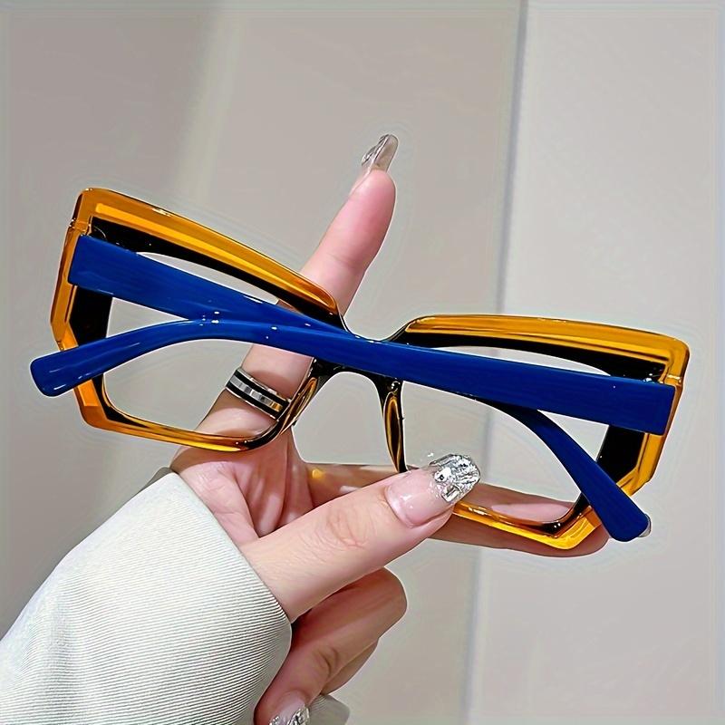 Vintage kočičí oči nadrozměrné brýle na čtení s geometrickým rámem, zvětšení 1,0~ 4,0, čirá PC čočka