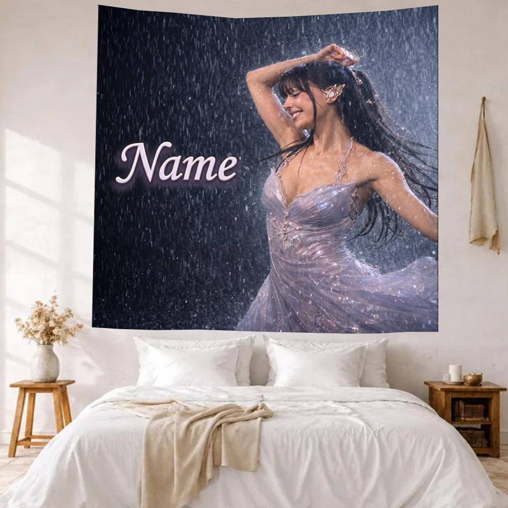 Ayliva Custom Your Name Wall Decor Tapestry Art For Pet Memorial Birthdaywedding Party Backdrop Family Gift