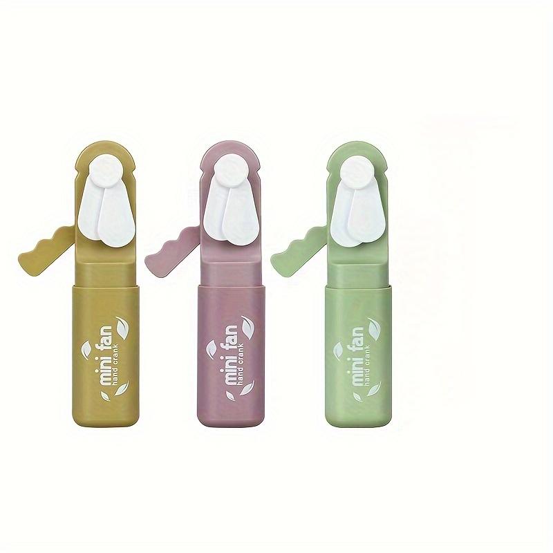 4 Pack Mini Handheld Manual Fans, Portable Personal Cooling Devices, Plastic,Fashionable Summer Accessory for Women, Easy to Carry for Travel