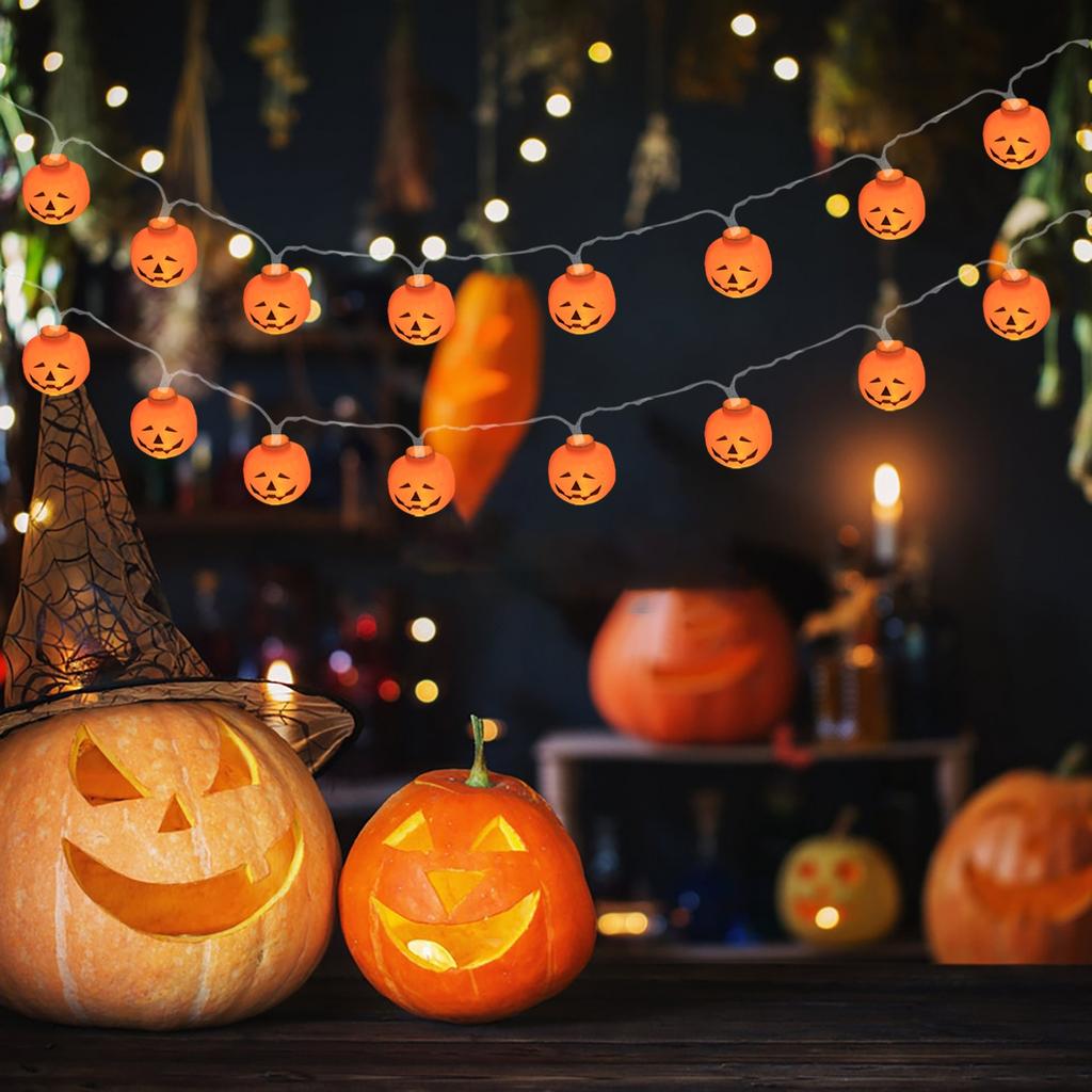 Pumpkins Ghost Skulls Holiday Party Decoration Light LED Halloween Ghost Festival Pumpkins Light String