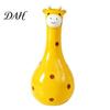 Cute Animal Shaped Floral Container Polka Dot Giraffe Vase, Hand-painted Resin Flower Creative Big-mouthed Fun Gift for Housewarming Holder