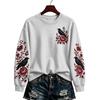 Women's Halloween Pullover Sweatshirt Casual Printed Long Sleeve Top