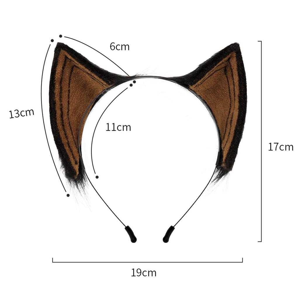 Fox Ears Headband Cosplay Costume Accessories Animal Hood for Party Stage Performances