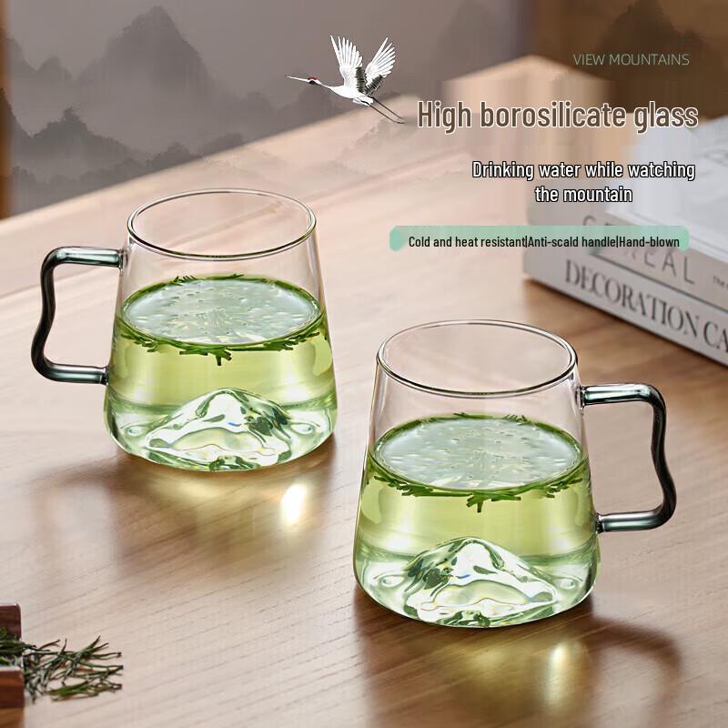 Чайная чашка из высокоборосиликатного стекла с деревянной ручкой