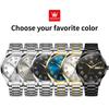 OLEVS 7075 Watches For Man Luxury Original Mechanical Watch For Men Week Calendar Waterproof Automatic Hand Clock Steel Strap
