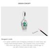 WOSTU 925 Sterling Silver Easter Egg Basket Flowers Charm Bead Pendant Fit Original Bracelet Necklace For Women Jewelry