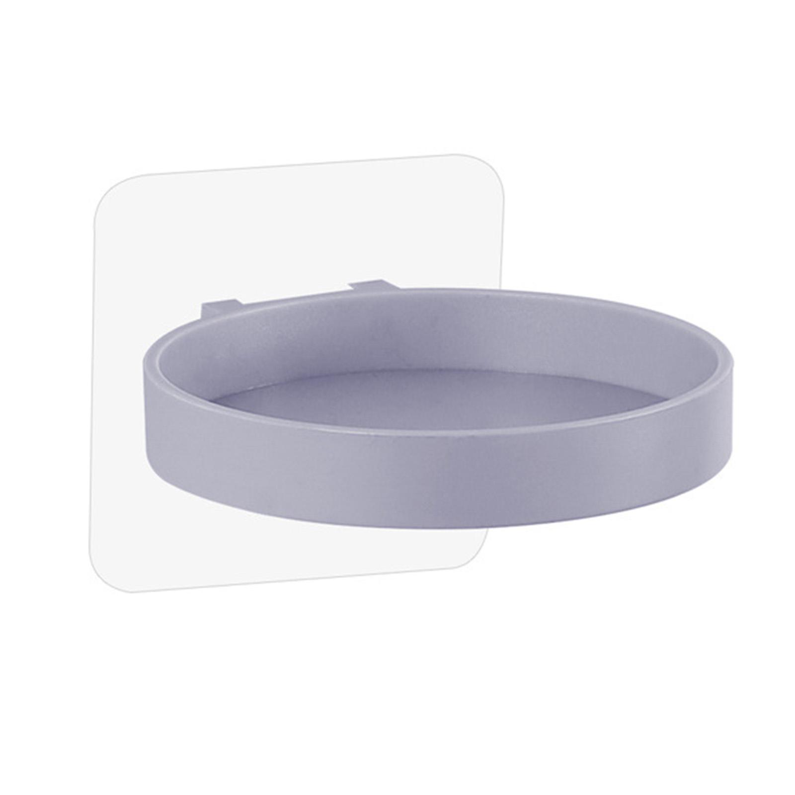 

Удобная стойка для дозатора мыла, настенная стойка, круглый держатель для флаконов с ароматерапевтическими средствами, практичный поддон для жидкого мыла в ванной комнате серый