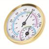 Termometru Higrometru de 2,28" suspendat pe perete, din aluminiu, pentru interior, exterior, sauna, -20~+120℉, 0~100%RH, monitor de testare a temperaturii umiditatii(Nu este necesară baterie)