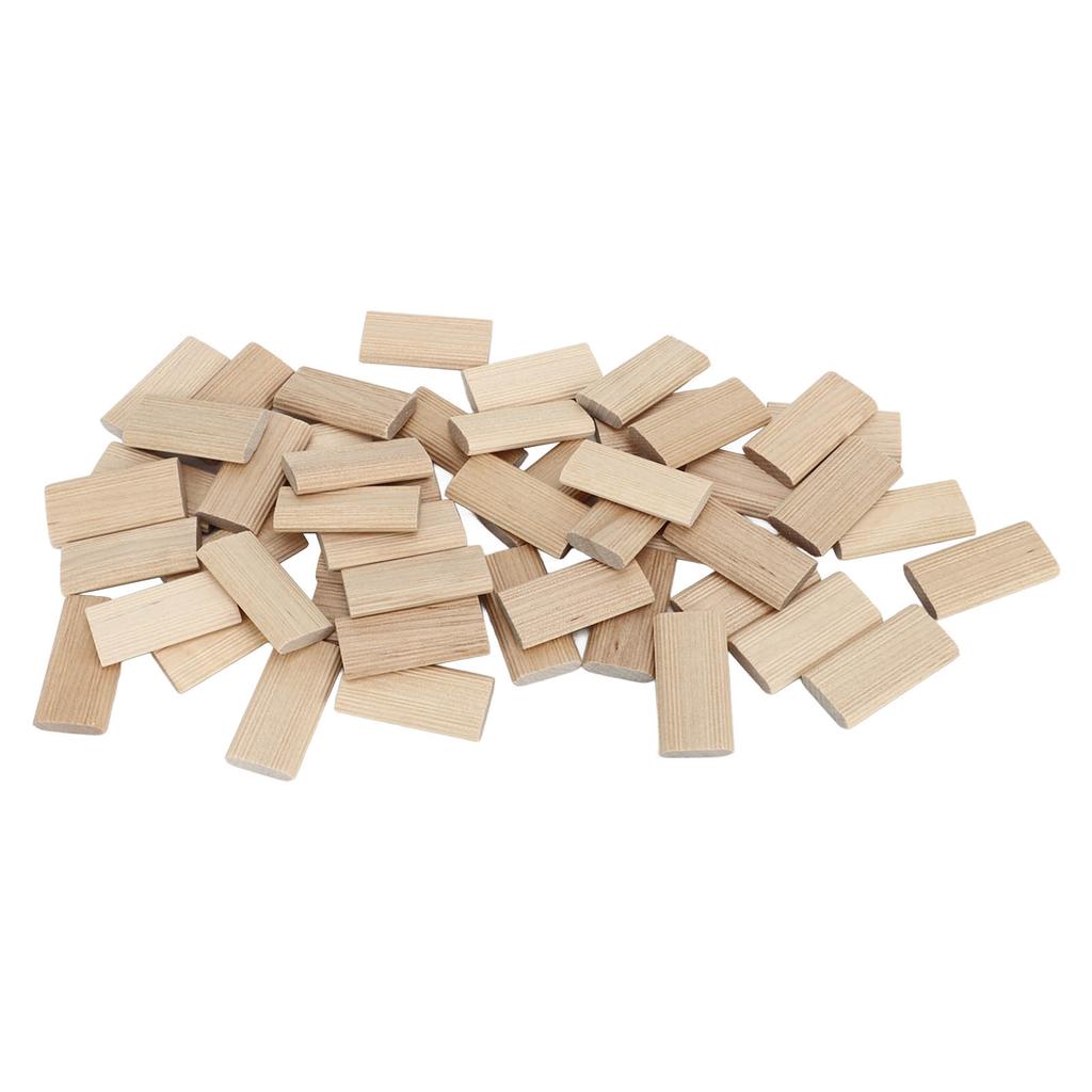50 Stück Buchenholz Domino Zapfenstopper für Bastelarbeiten Holzbearbeitung Möbelspleißverbinder