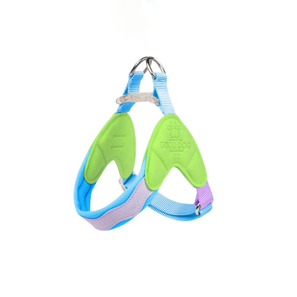 Y-shaped Dog Harness for Small Dogs Shiba Inu Puppy Chest Straps Macaron Color Matching Pet Harness Outdoor Products