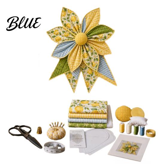 Kit de Couture pour la Fabrication d'Accessoires pour Cheveux Grand Nœud Patchwork Kit de Couture DIY Ensemble de Fournitures en Tissu Matériaux de Décoration faits à la Main Pack de Matériaux Décoratifs pour