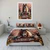 Romantic Floral Horse Decor Set Bedding Set with 1 Duvet Cover 2 Pillowcases Single Double King Queen Gift
