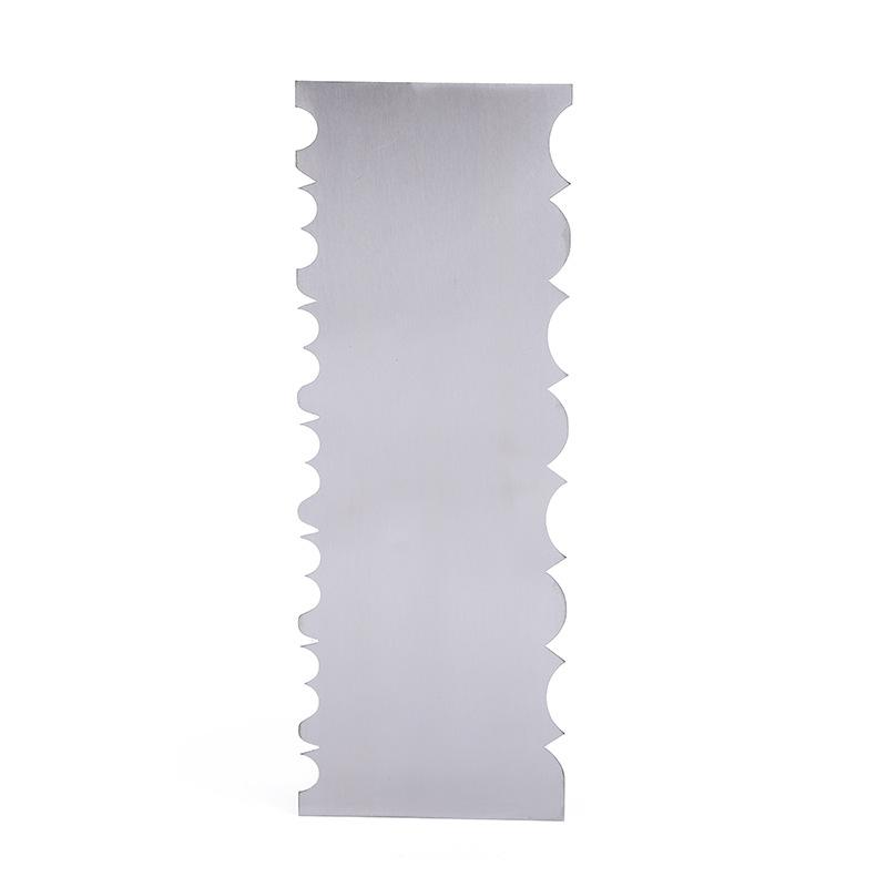1pcs Stainless Steel Cake Scraper Double Sided Patterned Edge Pastry Comb Smoother Cake Decorating Tools for Mousse Butter Cream