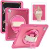 Kickstand Tablet Cases for iPad Pro 13 2024 Kids Friendly Pencil Holder Hand Strap Adjustable Shoulder Strap 360 Rotating Covers