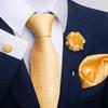Brown Paisley Men's Tie, Pocket Square, Cufflinks & Boutonniere Set for Business Formal Wear.