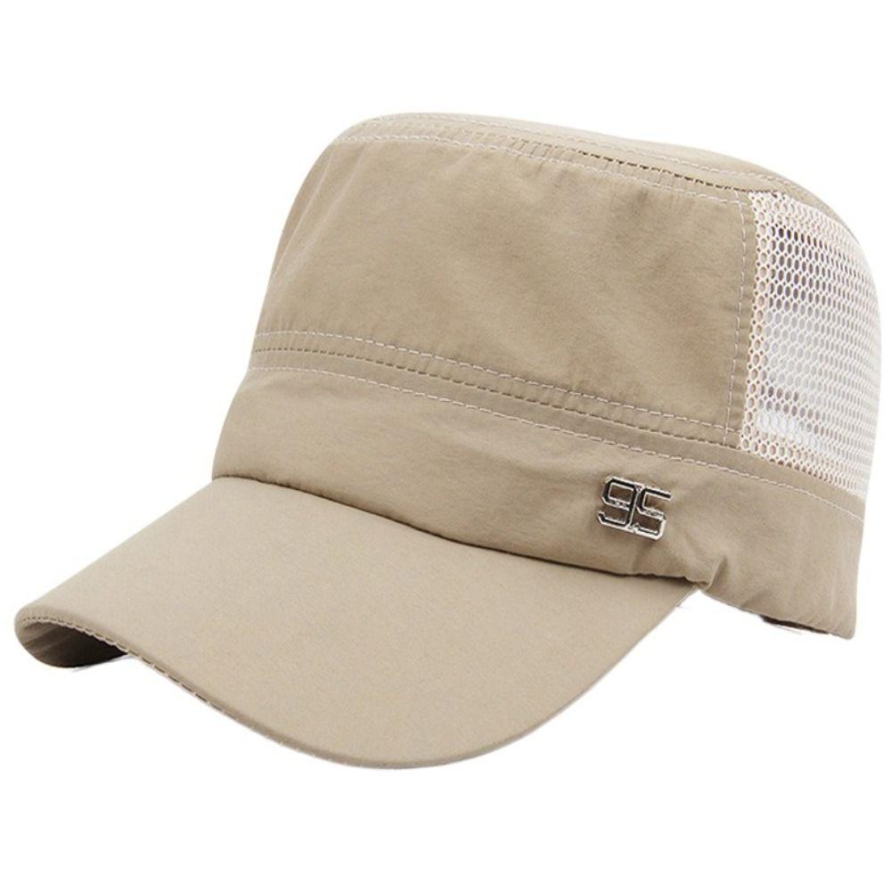 

Sun Protection Outdoor Sun Hat Mesh Hollow Summer Baseball Cap Men s Fishing Cap Summer/Spring хаки