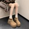 Yang Mi Winter Thickened Warm Snow Boots Women's Small Thick Soles Increase Height Fashion Lightweight Not Tired Feet Short Boots