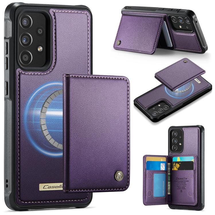 CaseMe Me80 Magnetic RFID Wallet Phone Case For Samsung Galaxy S24 FE 5G, Detachable Multi Card Slot Kickstand Anti-Theft Cover
