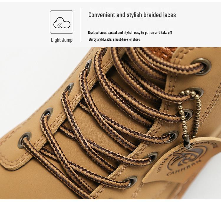 Men's Autumn High-Top Martin Boots: Korean-Inspired, Versatile, Thick-Soled British Style Trendy Work Boots