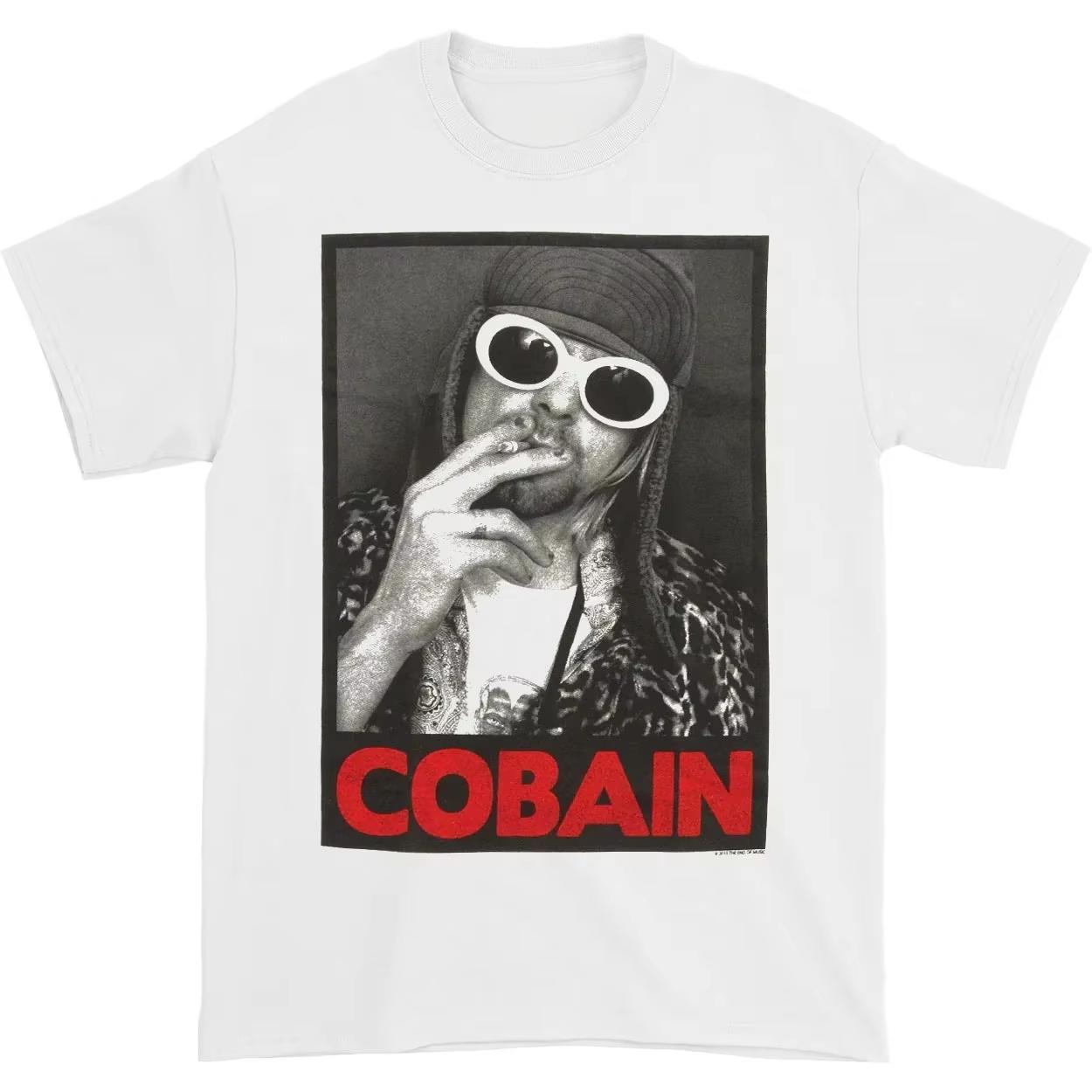 

2026 Summer New Design Nirvana Gertko Cobain Cigarette Box Photo TShirt HighQuality Comfortable Mens Roundneck Printed Tee S