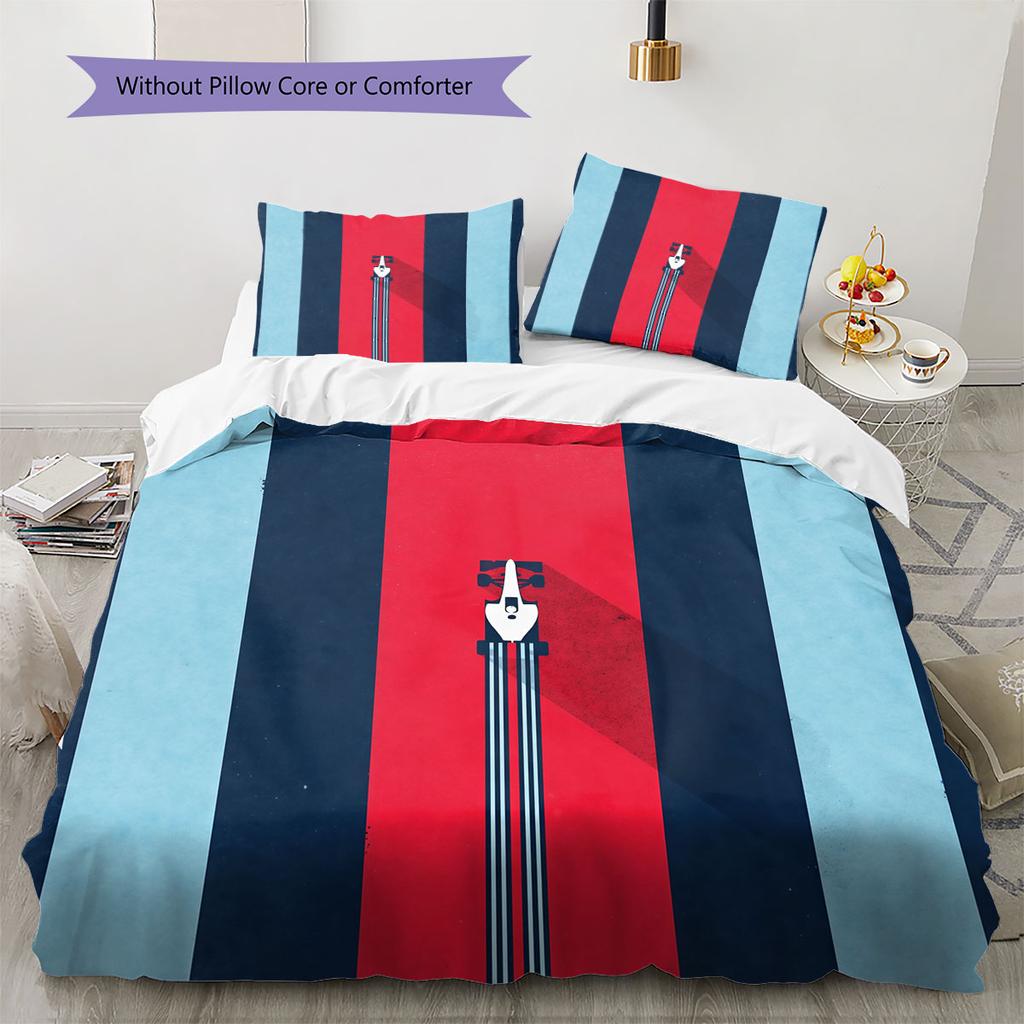 Pościel z Wzorem Martini Racing, Zestaw Kołdry Poszewka na Kołdrę Poszewka na Poduszkę Domowy Prezent Urodzinowy(1 * poszwa na kołdrę + 2 * poszewki na poduszki, bez rdzenia)
