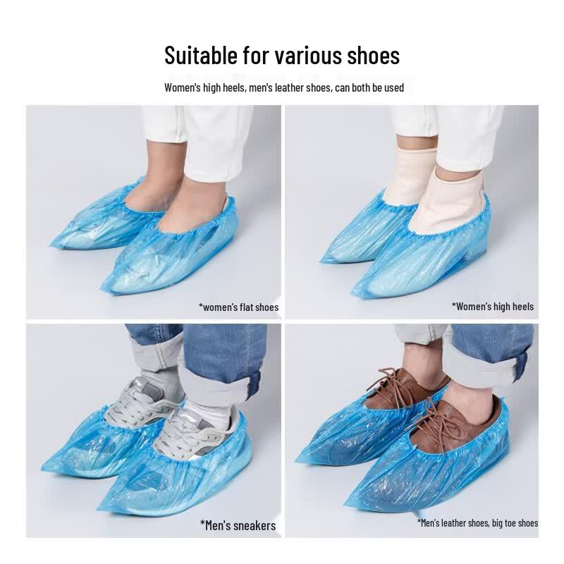 MARYYA Thickened Disposable PE Shoe Covers, 500 Count