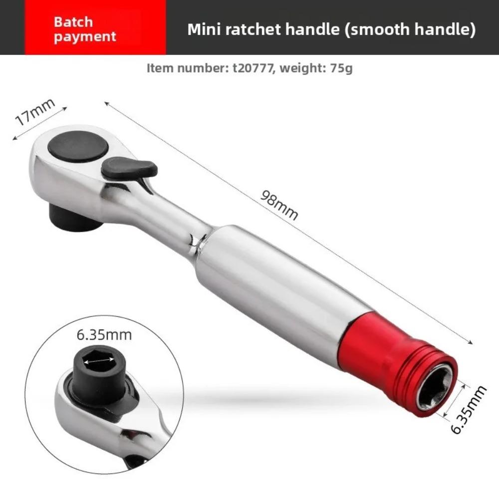 Chrome Vanadium Steel Double Head Wrench 1/4 Inch Socket Wrench Set Ratchet Wrench Bicycle A