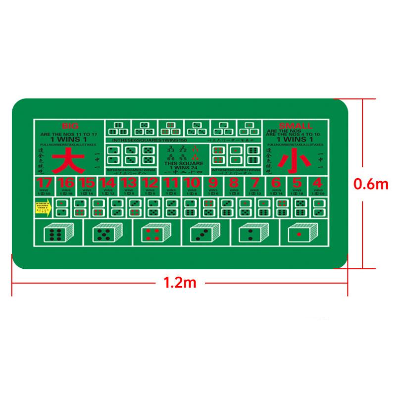 120*60cm Folding Poker Mat Texas Hold'em Poker Rubber Mat Playing Cards Topper for Tables Portable Pokers Table Top Layout