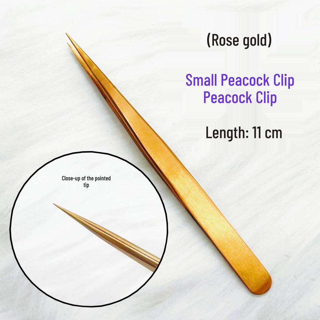 Iridescent High Precision Colored Eyelash Extension Tweezers - Small Straight Tweezers for Blooming & Planting