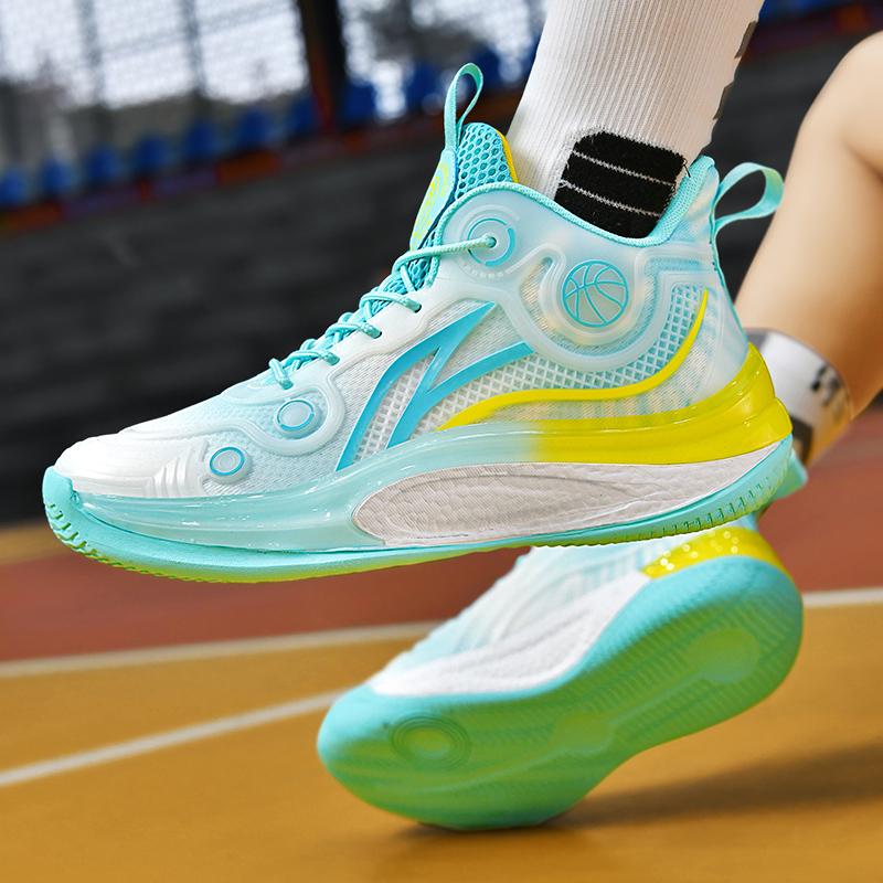 Basketballschuhe für Herren, atmungsaktiv, dämpfend, rutschfest, tragbar, Laufschuhe, Fitnesstraining, sportliche Basketball-Sneakers für Damen