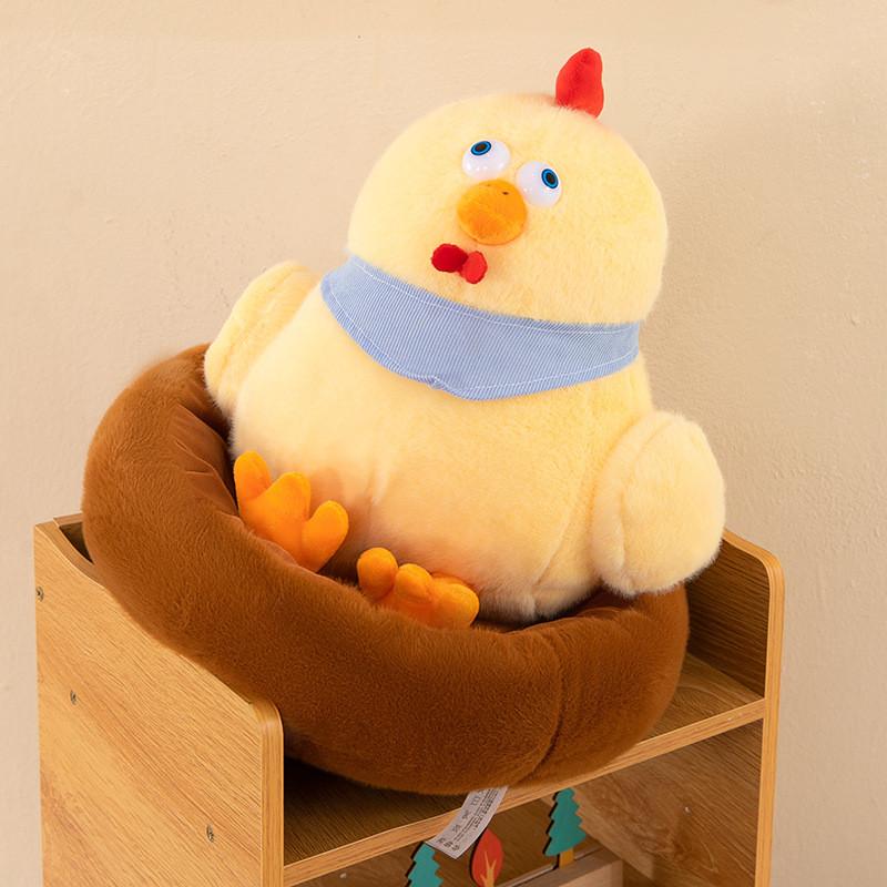 Incubate Egg Chicks Plush Toy Cartoon Stuffed Doll Animal Decoration Kids Gift