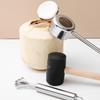 Rubber Hammer Coconut Opener Tools Wooden Handle Coconut Puncher Hand Hole Puncher  Fruit Opening