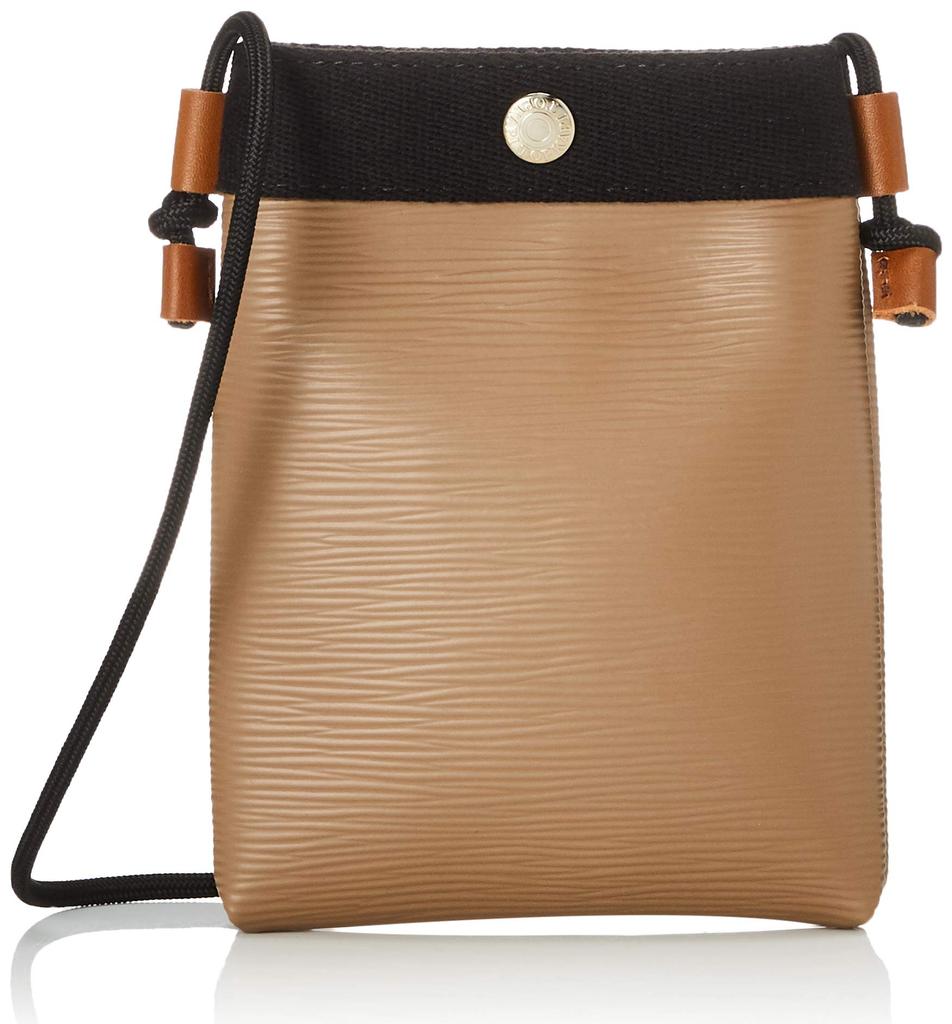 Topkapi Ripple Neo Leather Shoulder Bag with Slim Sacoche and Smartphone Khaki Brown Case, 503080102000,