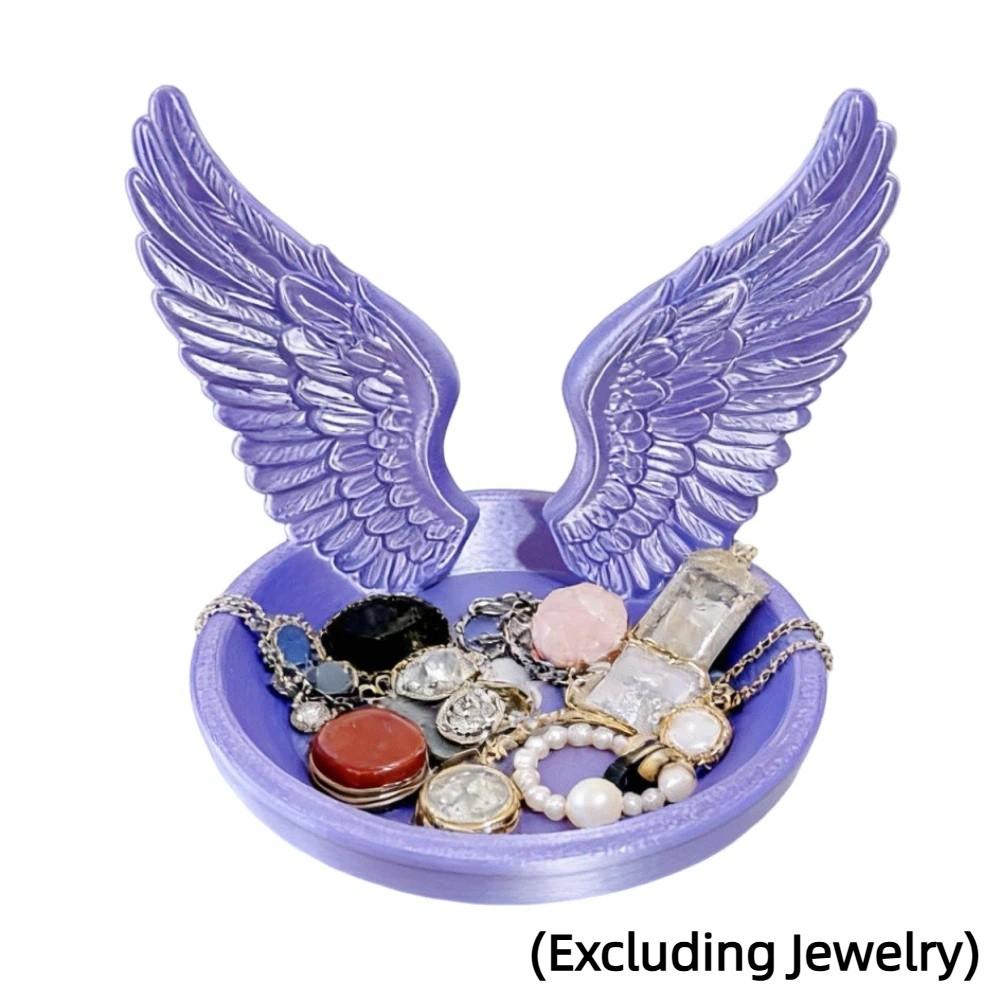 INS Jewelry Storage Tray Angel Wings Mini Key Tray Photo Prop Bracelets Organizer  Room Decor