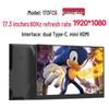 16-inch 2K Portable 144Hz Gaming Monitor with Type-C Connectivity for Laptop, Mobile, and Switch
