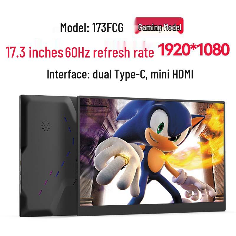 16-inch 2K Portable 144Hz Gaming Monitor with Type-C Connectivity for Laptop, Mobile, and Switch