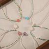 Ultra-Fine Rice Bead Natural Stone Pendant Necklace - Mori-kei Spring/Summer Handmade Fresh Beaded Accessory